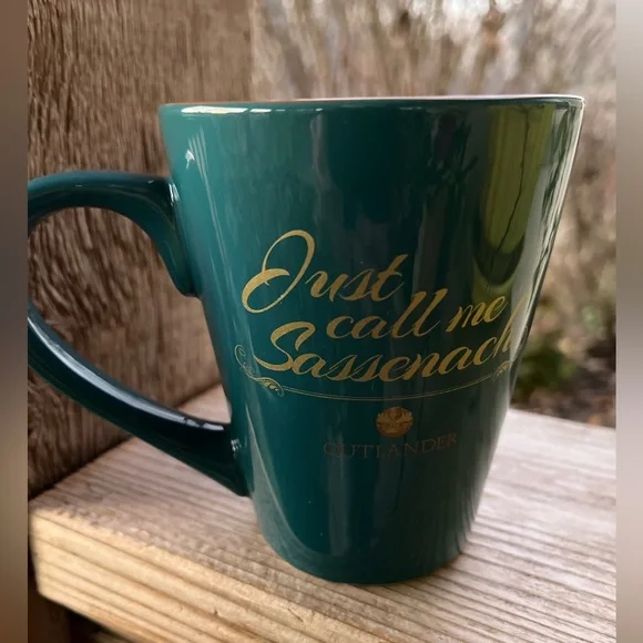 Outlander Show Design Just Call Me Sassenach Graphic Teal Coffee Mug NWOT - Picture 3 of 5